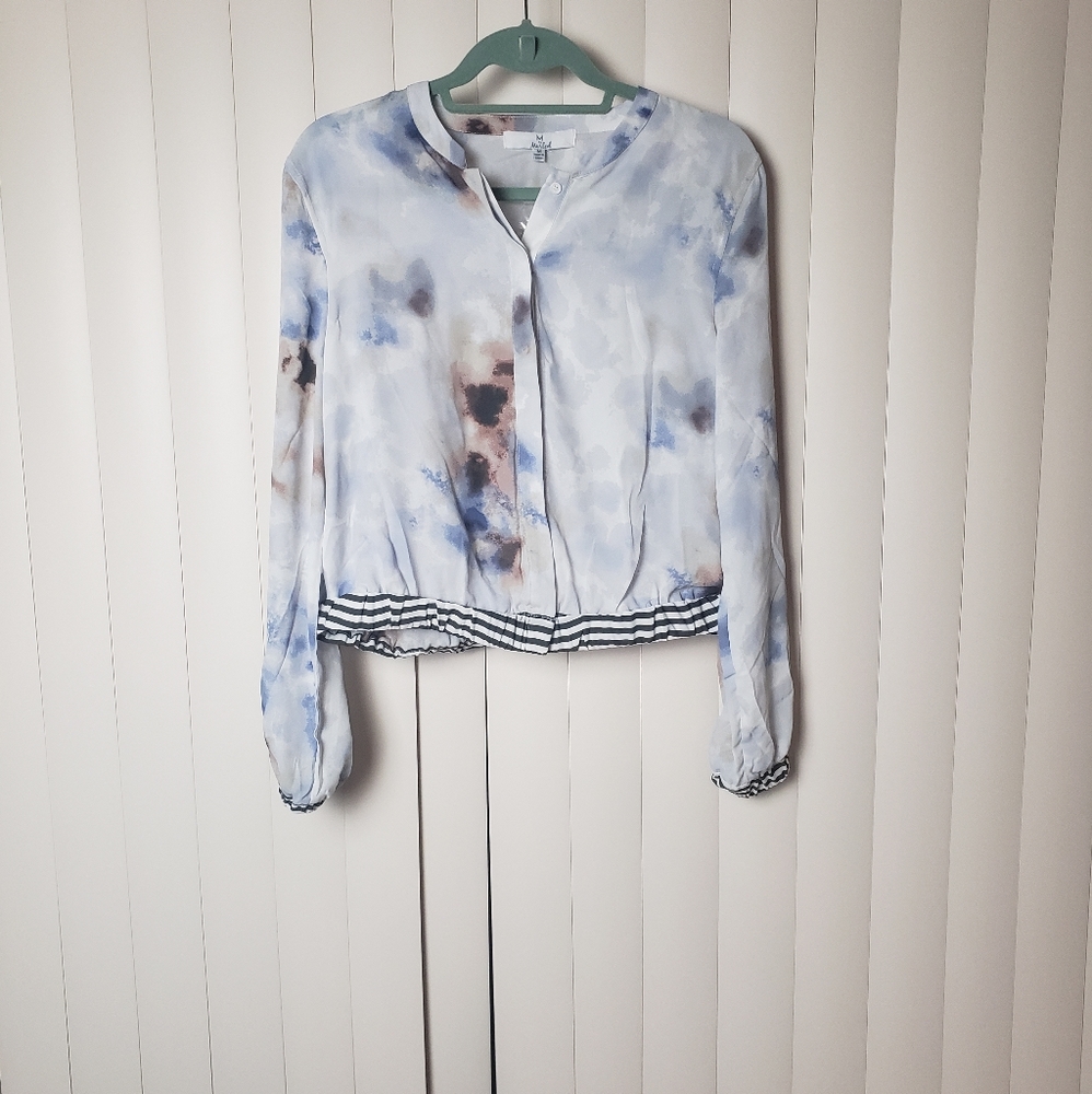 M By Marled Tie Dye Cropped Blouse Size Medium